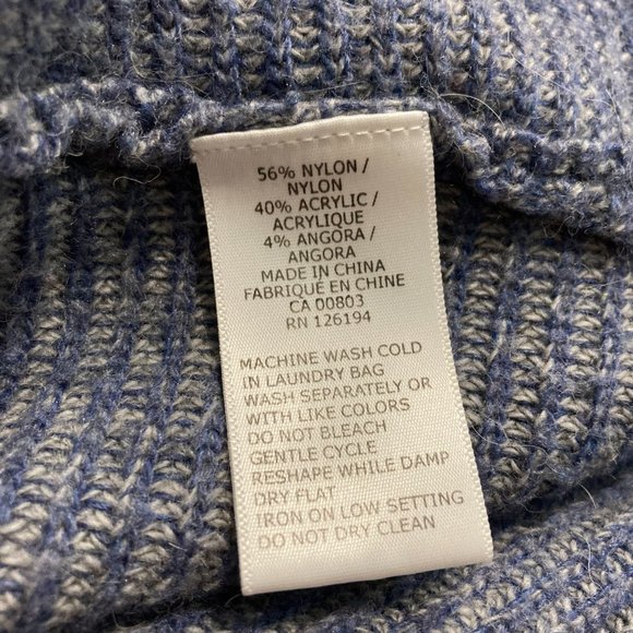 Jana Womens Knit Pullover Sweater Angora Blend Blue long Sleeve Crew neck S/P - Picture 8 of 8